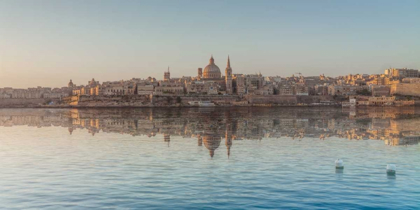 Picture of THE HARBOUR AND ST. PAULS ANGLICAN CATHEDRAL AT VALLETTA, MALTA