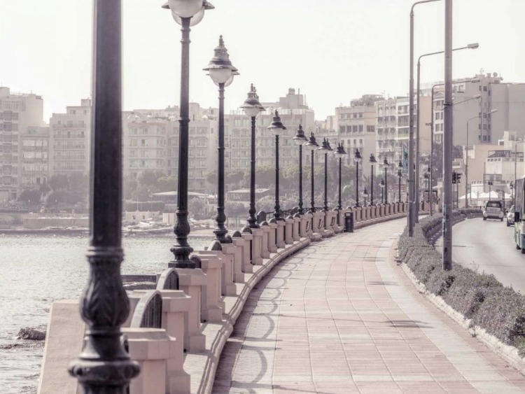 Picture of ROAD BY THE SEA AT ST JULIANS BAY, MALTA