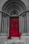 Picture of BUNCH OF ROSES WITH UMBRELLA AT DOOR OF A BUILDING IN MDINA, MALTA