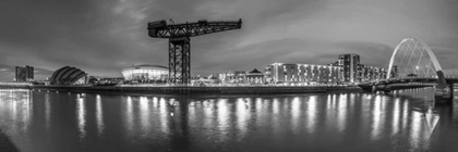 Picture of VIEW ALONG THE RIVER CLYDE AT NIGHT, GLASGOW