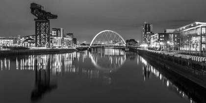 Picture of VIEW ALONG THE RIVER CLYDE AT NIGHT, GLASGOW, FTBR-1807