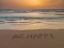 Picture of SAND WRITING - WORD BE HAPPY WRITTEN ON BEACH