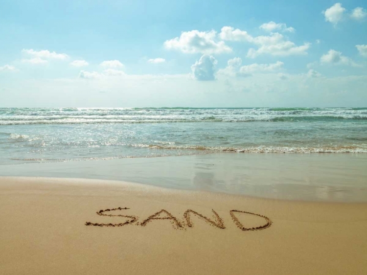 Picture of WORD SAND WRITTEN ON THE BEACH