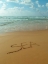 Picture of WORD SEA WRITTEN IN SAND ON THE BEACH