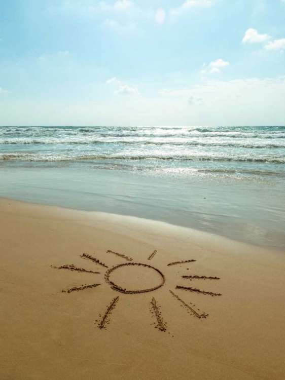 Picture of SUN DRAWN ON THE BEACH