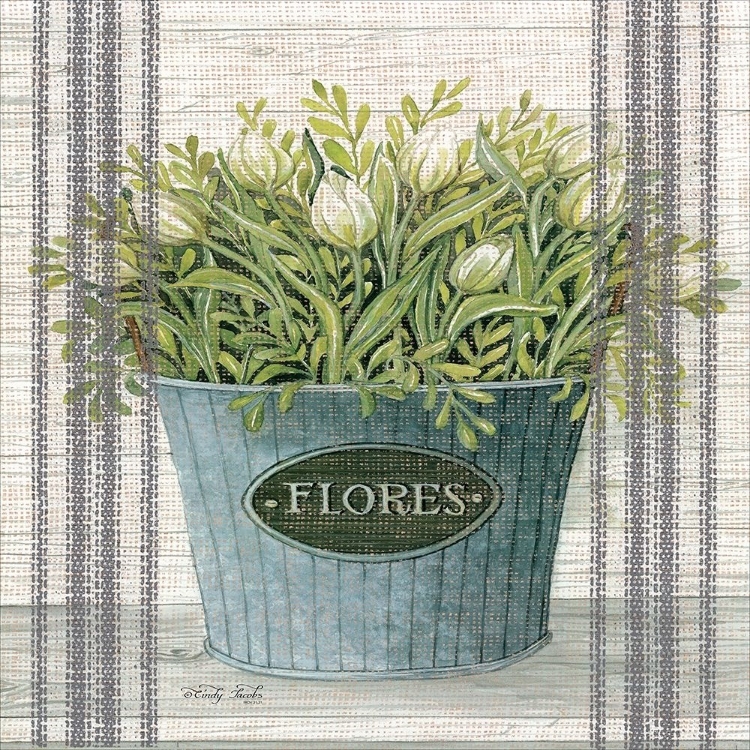 Picture of GALVANIZED FLORES