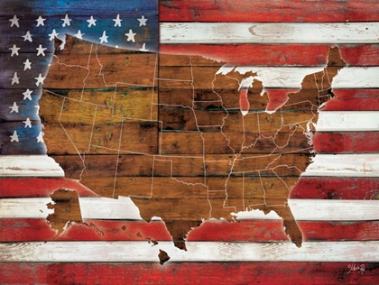 Picture of AMERICAN FLAG USA MAP 