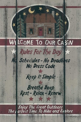 Picture of CABIN RULES FOR THE DAY