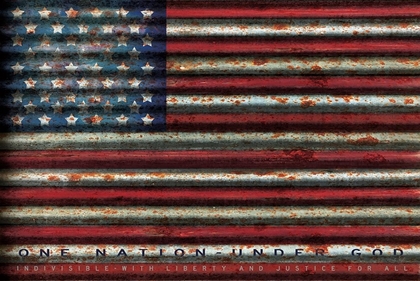 Picture of AMERICAN FLAG ON METAL