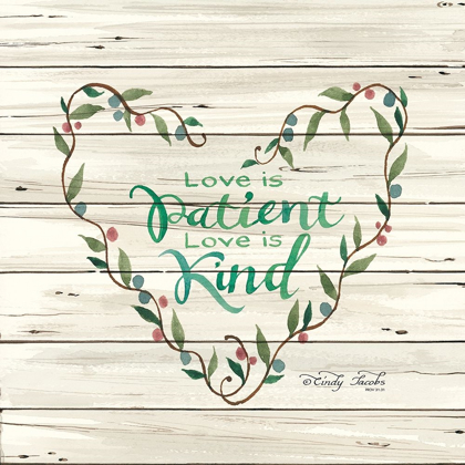 Picture of LOVE IS PATIENT HEART WREATH