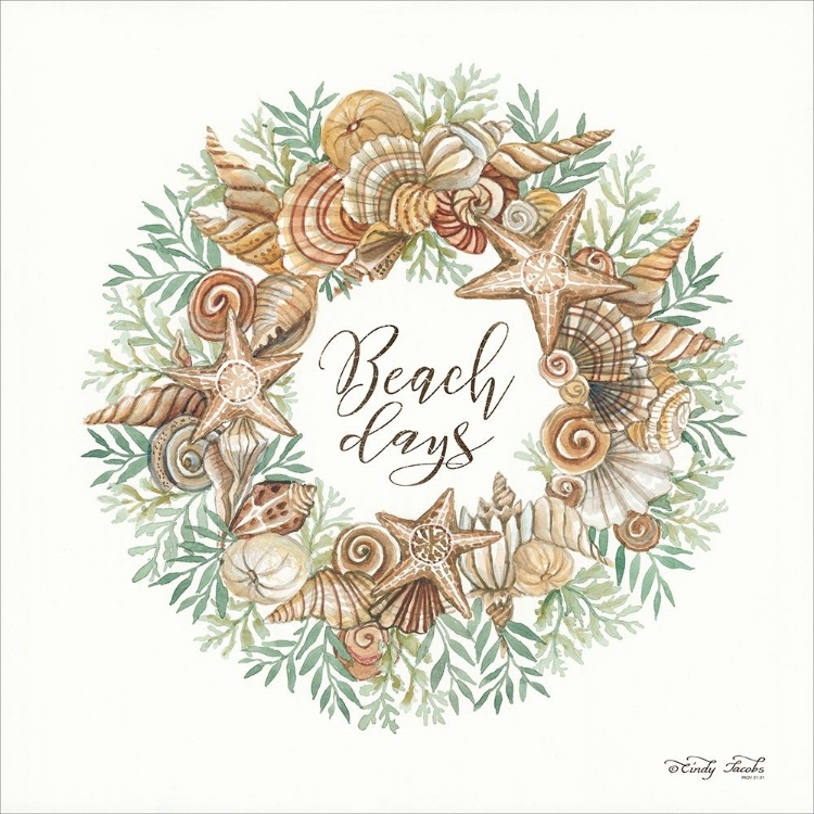 Picture of BEACH DAYS SHELL WREATH