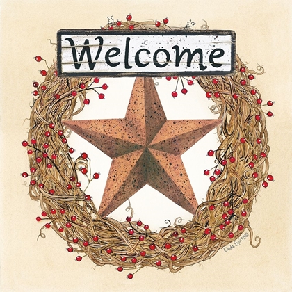 Picture of BARN STAR WELCOME WREATH