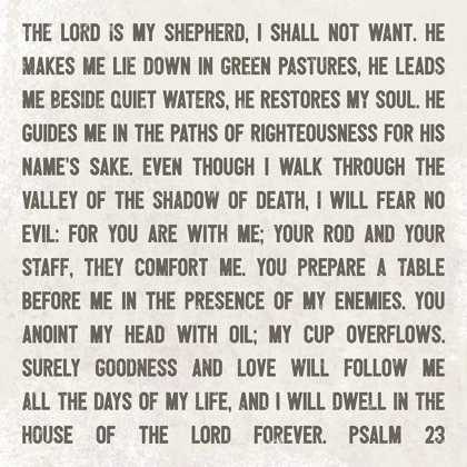 Picture of THE LORD IS MY SHEPHERD