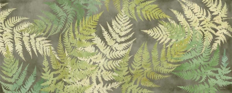 Picture of MAJESTIC FERNS ON GRAY PANEL