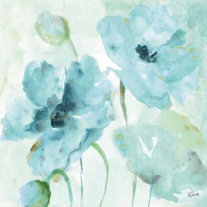 Picture of WATERCOLOR GARDEN BLUE II