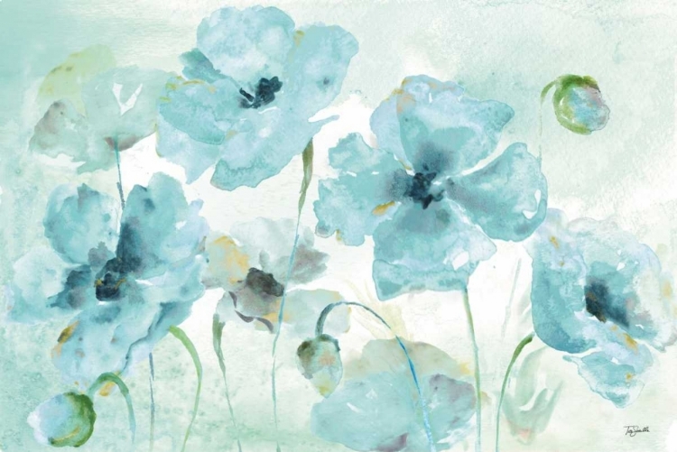 Picture of WATERCOLOR GARDEN BLUE LANDSCAPE