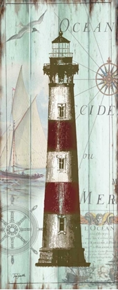 Picture of ANTIQUE LA MER LIGHTHOUSE PANEL II