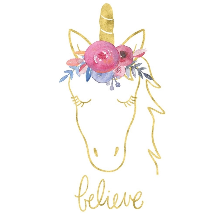 Picture of GOLDEN UNICORN II BELIEVE