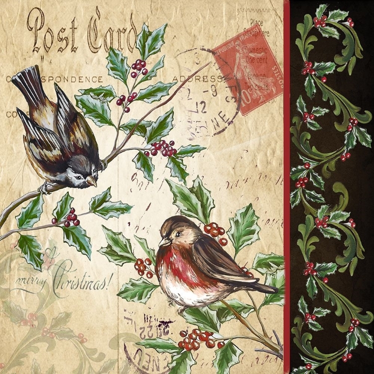 Picture of CHRISTMAS BIRD POSTCARD II