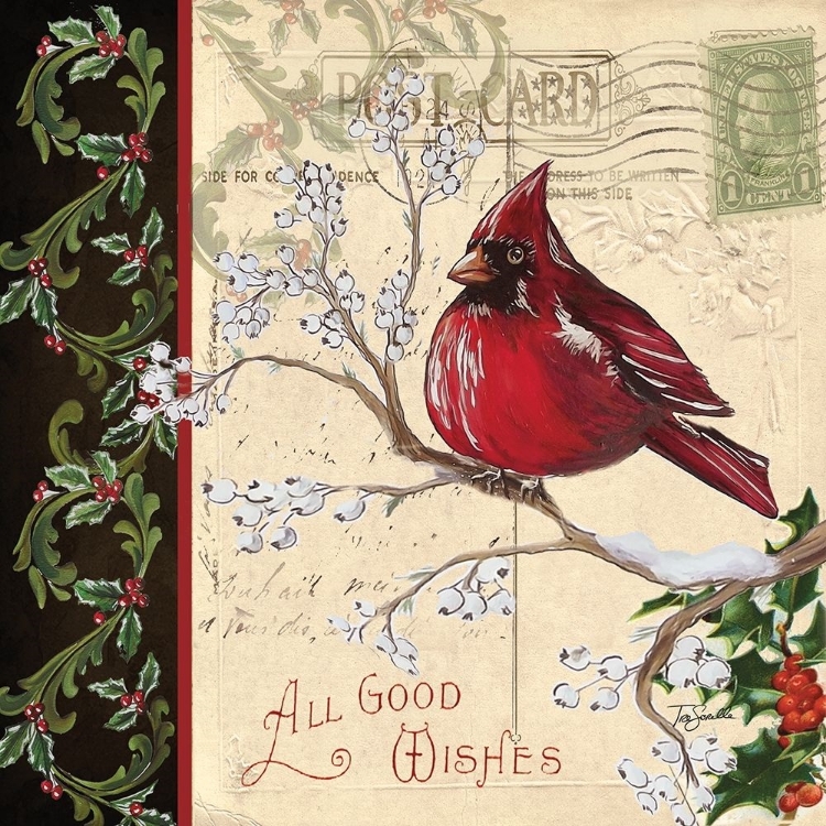 Picture of CHRISTMAS BIRD POSTCARD III