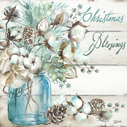 Picture of CHRISTMAS BLESSINGS MASON JAR SQUARE