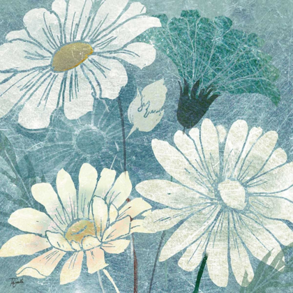Picture of TEAL DAISY PATCH I