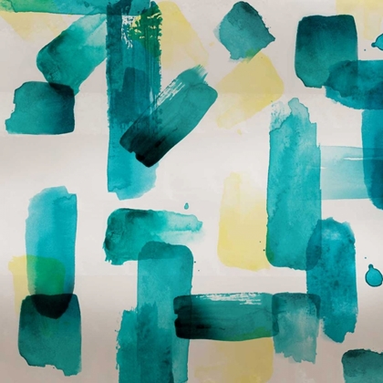 Picture of AQUA ABSTRACT SQUARE II