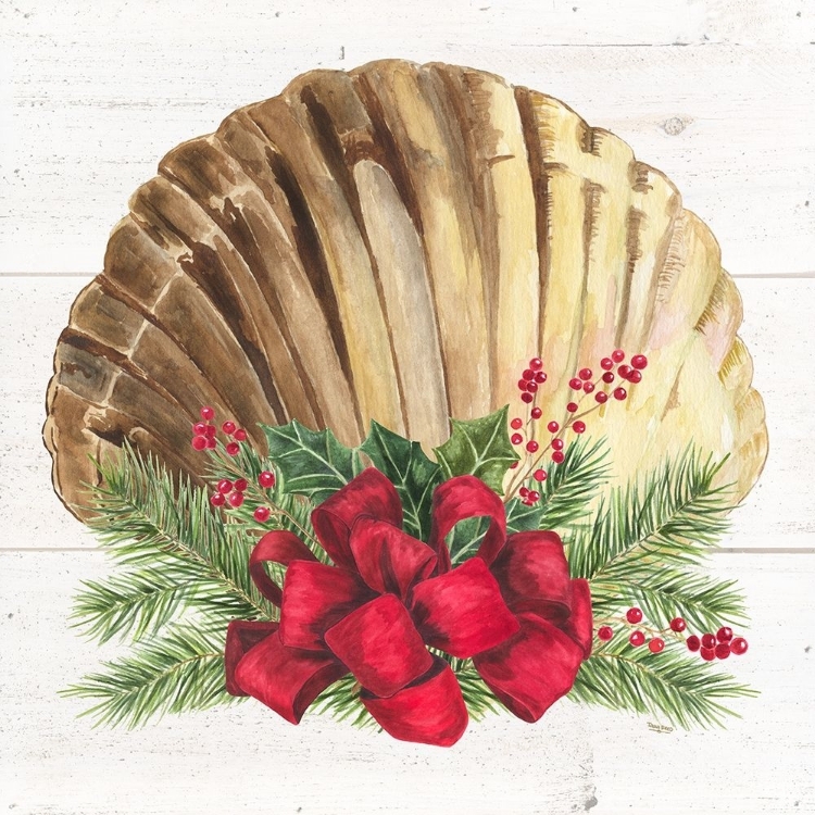 Picture of CHRISTMAS BY THE SEA SCALLOP SQUARE