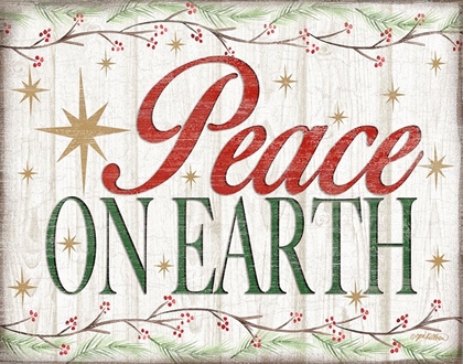 Picture of PEACE ON EARTH WOODGRAIN SIGN