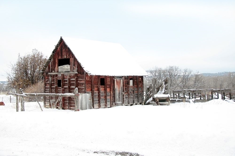 Picture of WINTER BARN LANDSCAPE