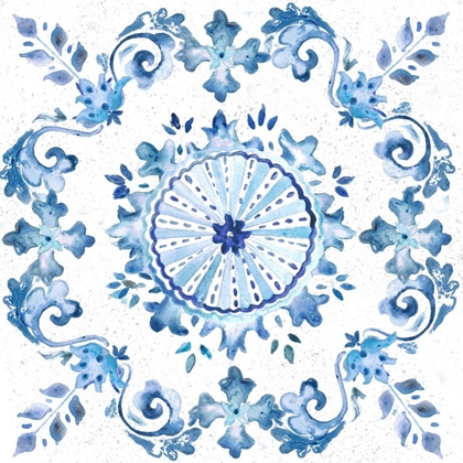 Picture of ARTISAN MEDALLIONS WHITE/BLUE I