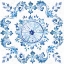 Picture of ARTISAN MEDALLIONS WHITE/BLUE I