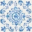 Picture of ARTISAN MEDALLIONS WHITE/BLUE II