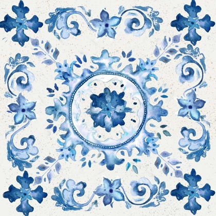 Picture of ARTISAN MEDALLIONS WHITE/BLUE III