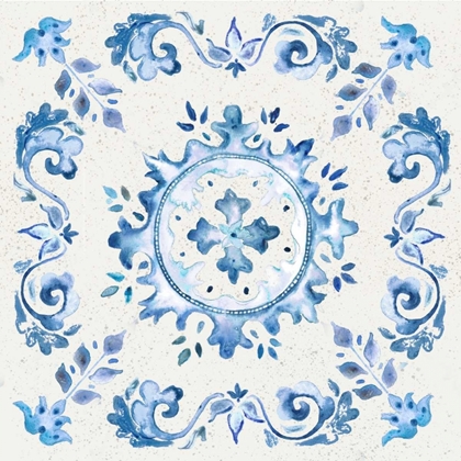 Picture of ARTISAN MEDALLIONS WHITE/BLUE IV