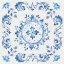 Picture of ARTISAN MEDALLIONS WHITE/BLUE IV