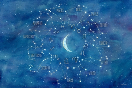 Picture of STAR SIGN WITH MOON LANDSCAPE