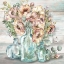 Picture of BLUSH POPPIES AND EUCALYPTUS STILL LIFE