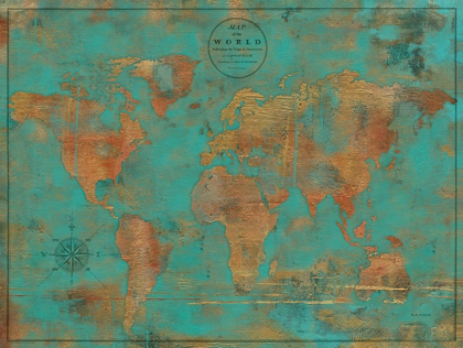 Picture of RUSTIC WORLD MAP