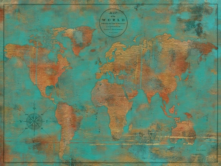 Picture of RUSTIC WORLD MAP