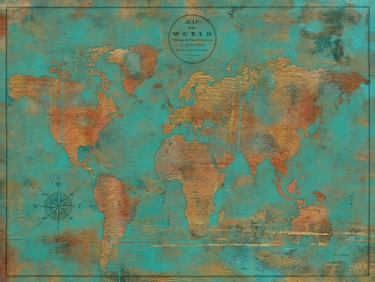 Picture of RUSTIC WORLD MAP