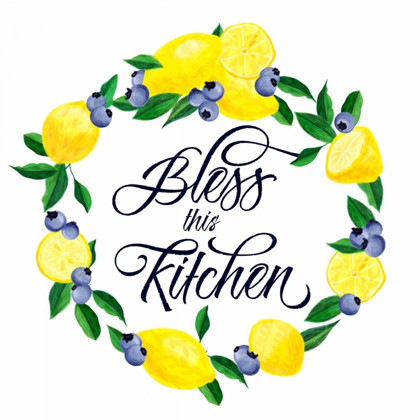 Picture of LEMON BLUEBERRY KITCHEN SIGN I