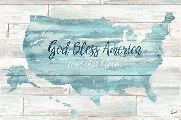 Picture of GOD BLESS AMERICA USA MAP