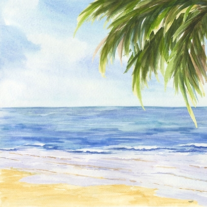 Picture of BEACH AND PALM FRONDS I 