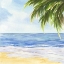 Picture of BEACH AND PALM FRONDS I 