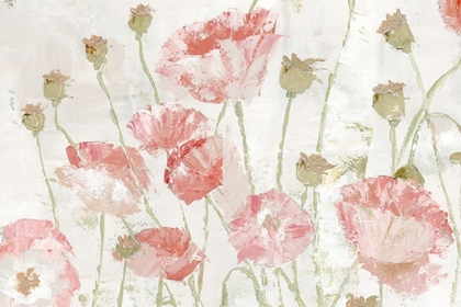 Picture of POPPIES IN THE WIND BLUSH LANDSCAPE