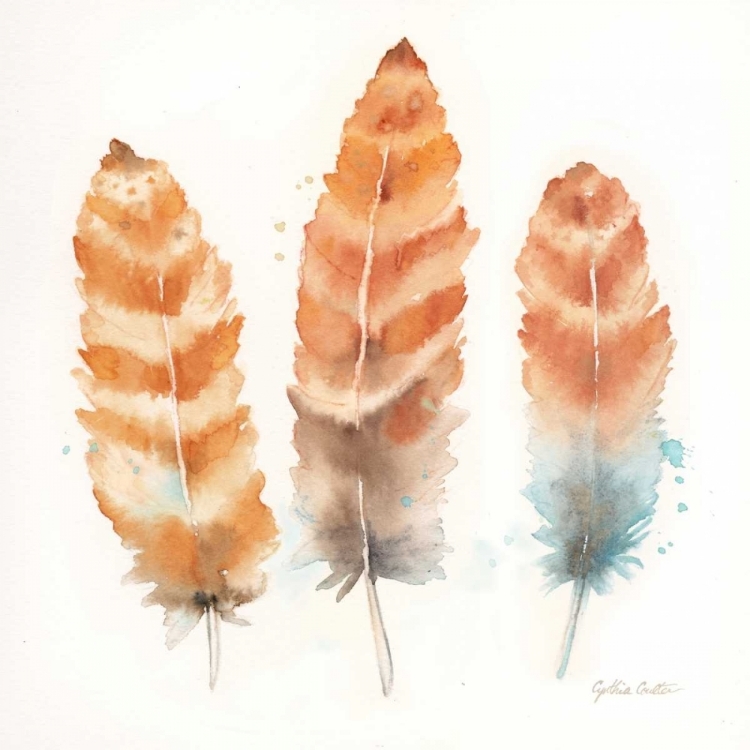 Picture of WATERCOLOR FEATHERS II