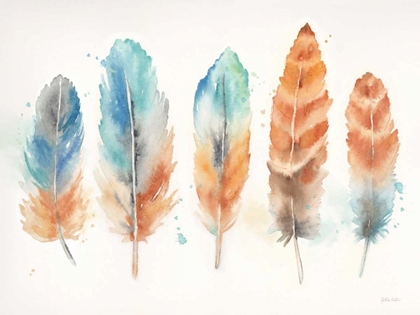 Picture of WATERCOLOR FEATHERS LANDSCAPE