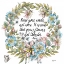 Picture of BOHO FLORAL WREATH SENTIMENT I