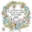 Picture of BOHO FLORAL WREATH PSALMS I